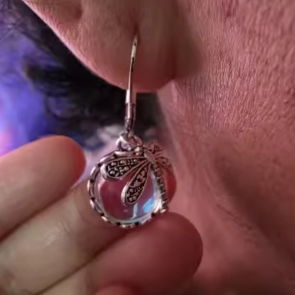 Silver Dragonfly Khalisa Earrings - Picture 7 of 8